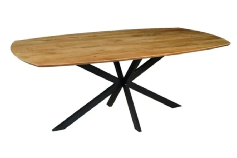 Deens ovaal eettafel - mango - 200 cm