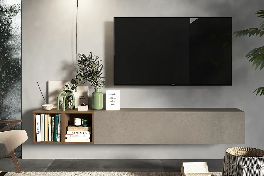 Zwevend tv-meubel Infinity - concrete 1