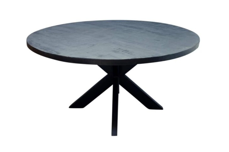 Eettafel rond - zwart - 130 cm