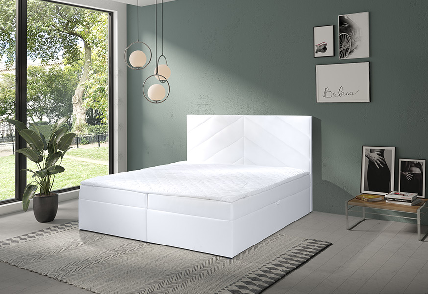 Boxspring Istanbul - wit (180 cm) 2