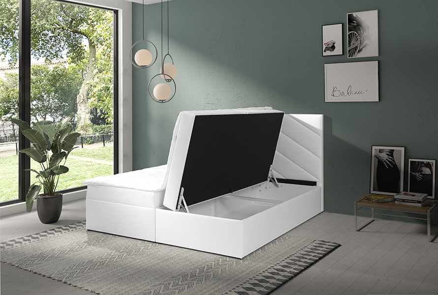 Boxspring Istanbul - wit (180 cm) 3