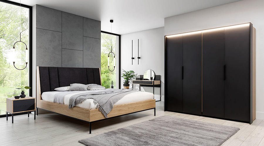 Complete slaapkamer Blackloft (180 cm) 1