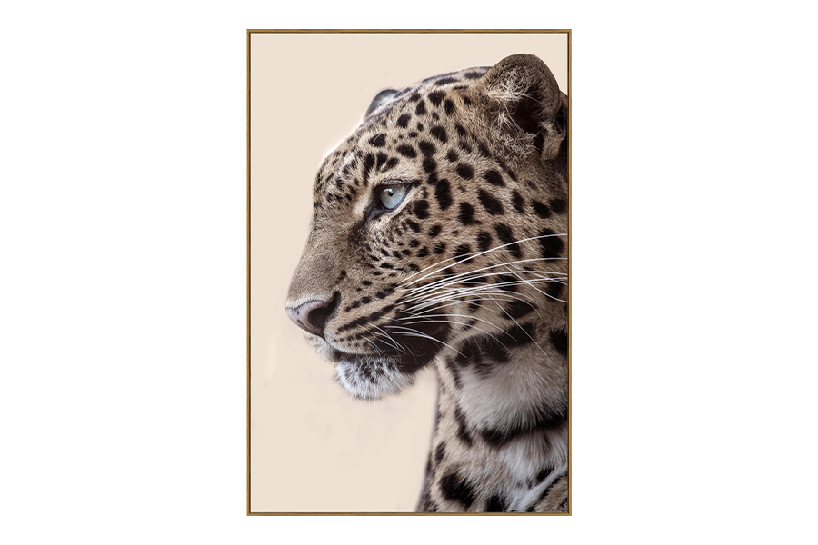 Schilderij luipaard - beige 1
