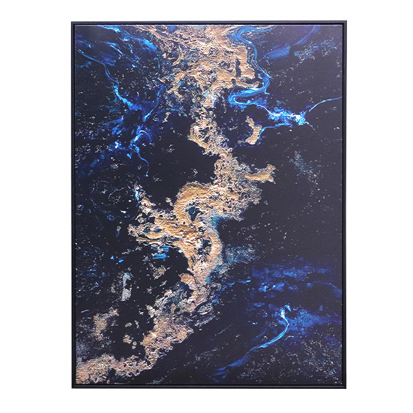 Schilderij abstract blauw (60x80) 1
