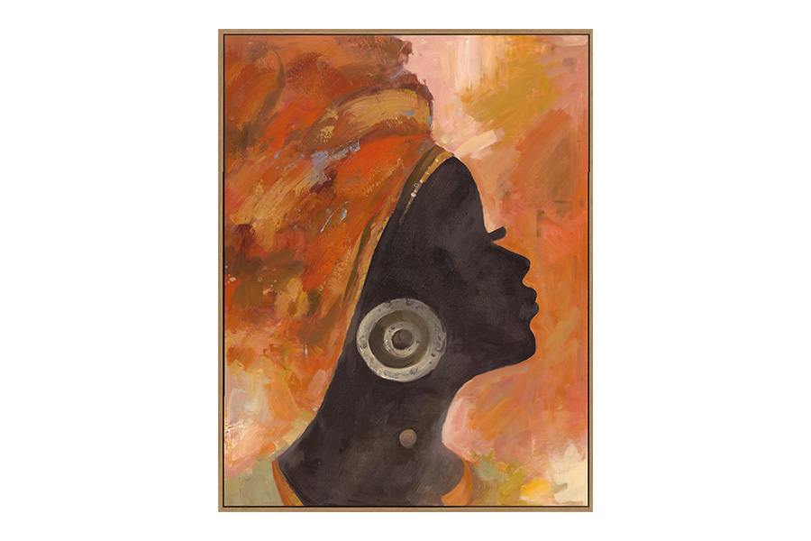 Schilderij Afrikaanse vrouw - aardetinten 1