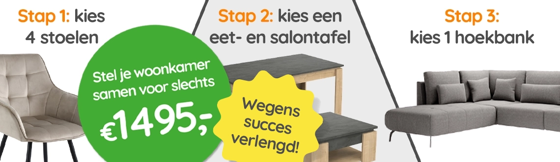 Woonkamer actie banner